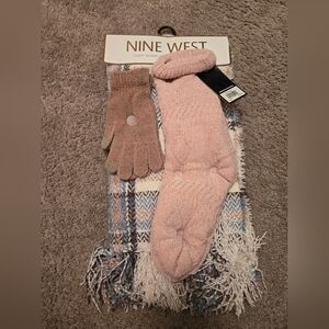 Nine West Scarf Gloves Sock Bundle New